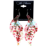 Mi Amore Leaf Dangle-Earrings Pink/Multicolor