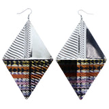 Mi Amore Tribal Dangle-Earrings Silver-Tone/Multicolor