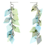 Mi Amore Drop-Dangle-Earrings Blue/Green