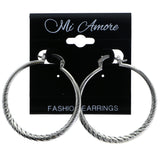 Mi Amore Hoop-Earrings Silver-Tone