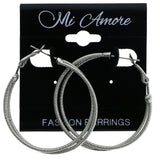 Mi Amore Hoop-Earrings Silver-Tone