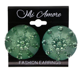 Mi Amore Post-Earrings Green