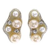 Mi Amore Post-Earrings White/Peach