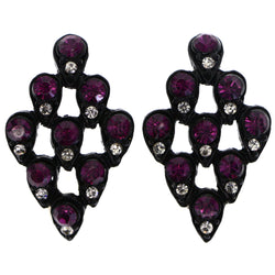 Mi Amore Post-Earrings Purple/Black