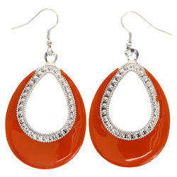 Mi Amore Dangle-Earrings Orange/Silver-Tone