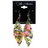 Mi Amore Flower Leaf Dangle-Earrings Multicolor