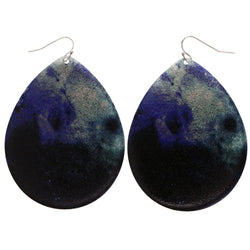 Mi Amore Cloudy Night Sky Dangle-Earrings Black/Blue