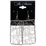 Mi Amore Wire Wrap Dangle-Earrings Silver-Tone