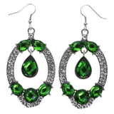 Mi Amore Dangle-Earrings Silver-Tone/Green