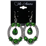 Mi Amore Dangle-Earrings Silver-Tone/Green