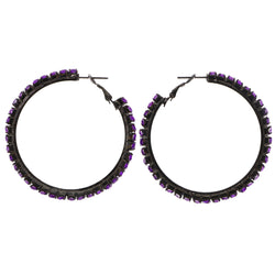 Mi Amore Hoop-Earrings Purple/Dark-Silver
