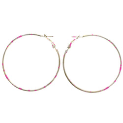 Mi Amore Paint Splatter Hoop-Earrings Gold-Tone/Pink