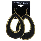 Mi Amore Dangle-Earrings Black/Gold-Tone