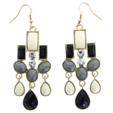 Mi Amore Dangle-Earrings White/Black