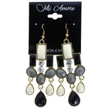 Mi Amore Dangle-Earrings White/Black