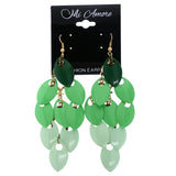 Mi Amore Ombre Chandelier-Earrings Green/Gold-Tone