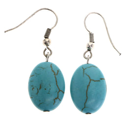 Mi Amore Dangle-Earrings Blue/Silver-Tone