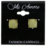 Mi Amore Stud-Earrings Green/Gold-Tone