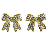 Mi Amore Bow Post-Earrings Gold-Tone