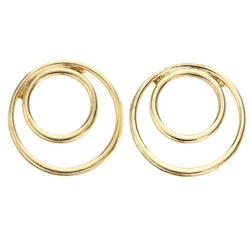 Mi Amore Post-Earrings Gold-Tone