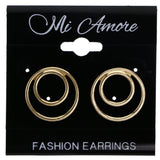 Mi Amore Post-Earrings Gold-Tone