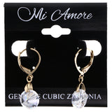 Mi Amore Cubic Zirconia Dangle-Earrings Gold-Tone/Clear