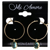 Mi Amore Hoop-Earrings Gold-Tone/Green