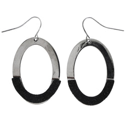 Mi Amore Dangle-Earrings Dark-Silver/Black