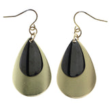 Mi Amore Matte Finish Dangle-Earrings Gold-Tone/Dark-Silver