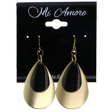 Mi Amore Matte Finish Dangle-Earrings Gold-Tone/Dark-Silver