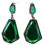 Mi Amore Drop-Dangle-Earrings Green/Dark-Silver