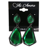 Mi Amore Drop-Dangle-Earrings Green/Dark-Silver