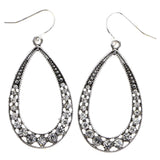 Mi Amore Antiqued Dangle-Earrings Silver-Tone