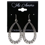 Mi Amore Antiqued Dangle-Earrings Silver-Tone