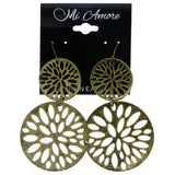 Mi Amore Antiqued Dangle-Earrings Gold-Tone