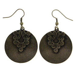 Mi Amore Antiqued Dangle-Earrings Gold-Tone