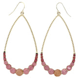 Mi Amore Dangle-Earrings Pink/Gold-Tone