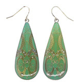 Mi Amore Dangle-Earrings Green/Gold-Tone