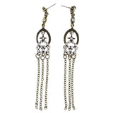 Mi Amore Antiqued Tassel Drop-Dangle-Earrings Gold-Tone & Silver-Tone