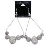 Mi Amore Mesh Dangle-Earrings Silver-Tone