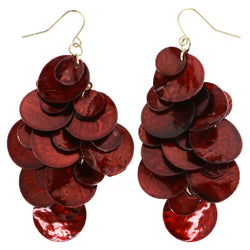 Mi Amore Chandelier-Earrings Red/Gold-Tone