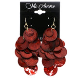 Mi Amore Chandelier-Earrings Red/Gold-Tone