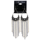 Mi Amore Antiqued Dangle-Earrings Silver-Tone/Gold-Tone