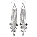 Mi Amore Dangle-Earrings Dark-Silver/Silver-Tone