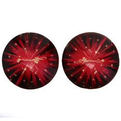 Mi Amore Firework Post-Earrings Red/Black