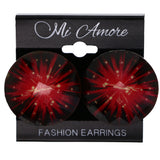 Mi Amore Firework Post-Earrings Red/Black