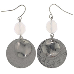 Mi Amore Dangle-Earrings Silver-Tone/White