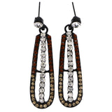 Mi Amore Drop-Dangle-Earrings Brown/Black