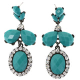 Mi Amore Drop-Dangle-Earrings Blue/Silver-Tone