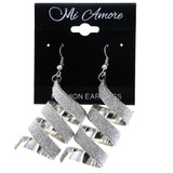 Mi Amore Spiral Dangle-Earrings Silver-Tone